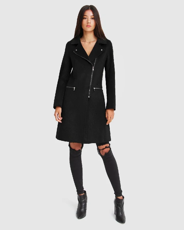 Discount Deals classic zip-up coatNEW FIT Last Chance Wool Blend Moto Coat - Black Discount Deals classic zip-up coatNEW FIT Last Chance Wool Blend Moto Coat - Black