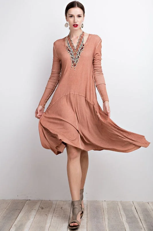 luxury dressCasual Long Sleeve Asymmetrical Dress