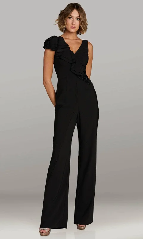 Deal of the Day Gia Franco 12432 - Ruffled Cap Sleeve Jumpsuit
