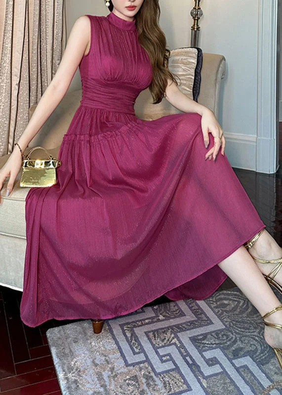 Amazing Deals off-the-shoulder dressFashion Purple Stand Collar High Waist Chiffon Holiday Maxi Dress Sleeveless Amazing Deals off-the-shoulder dressFashion Purple Stand Collar High Waist Chiffon Holiday Maxi Dress Sleeveless