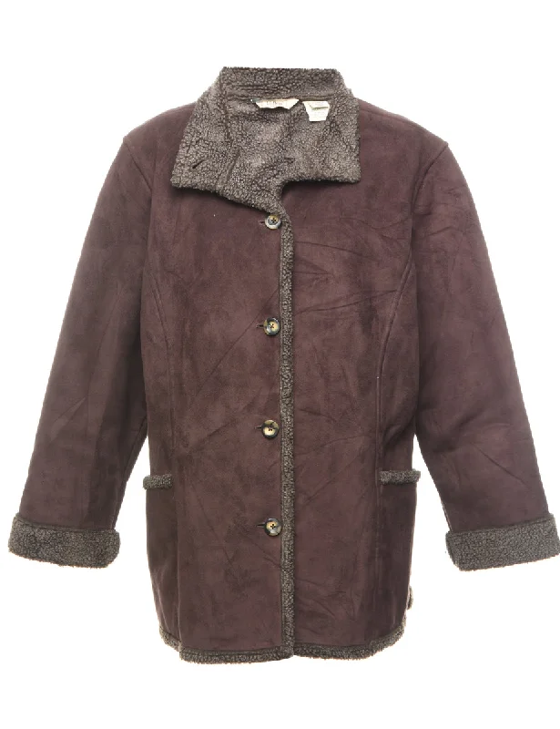 Limited Edition insulated winter jacketL.L. Bean Dark Brown Shearling Faux Suede Jacket - L Limited Edition insulated winter jacketL.L. Bean Dark Brown Shearling Faux Suede Jacket - L