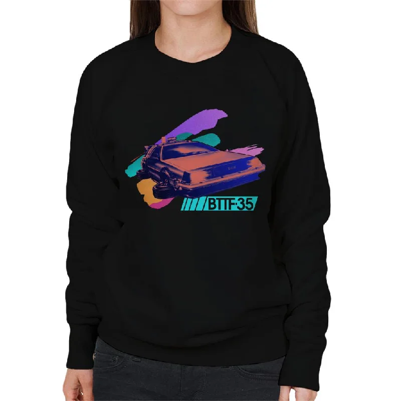 Midnight Madness fitness hoodie for trainingBack to the Future 35th Anniversary Delorean Flying Women's Sweatshirt