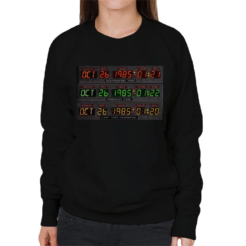 Special Offer luxury fitness sweatshirtBack to the Future Oct 26 1985 Last Time Departed Women's Sweatshirt