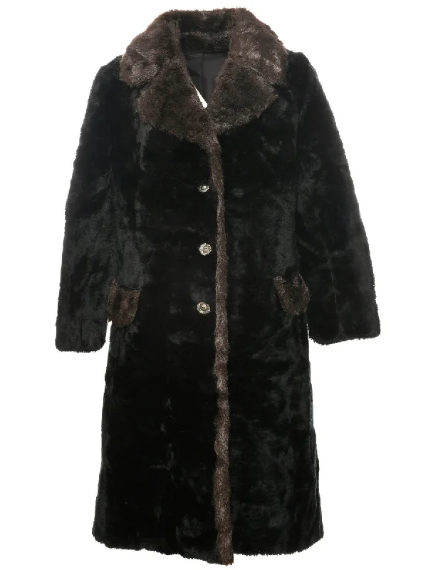 Weekend Special cozy winter coatBlack Faux Fur Coat - M