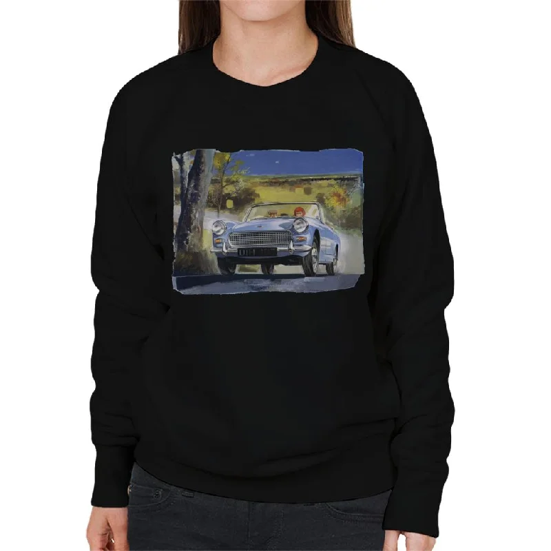 bold workout sweatshirtAustin Healey Countryside Background British Motor Heritage Women's Sweatshirt