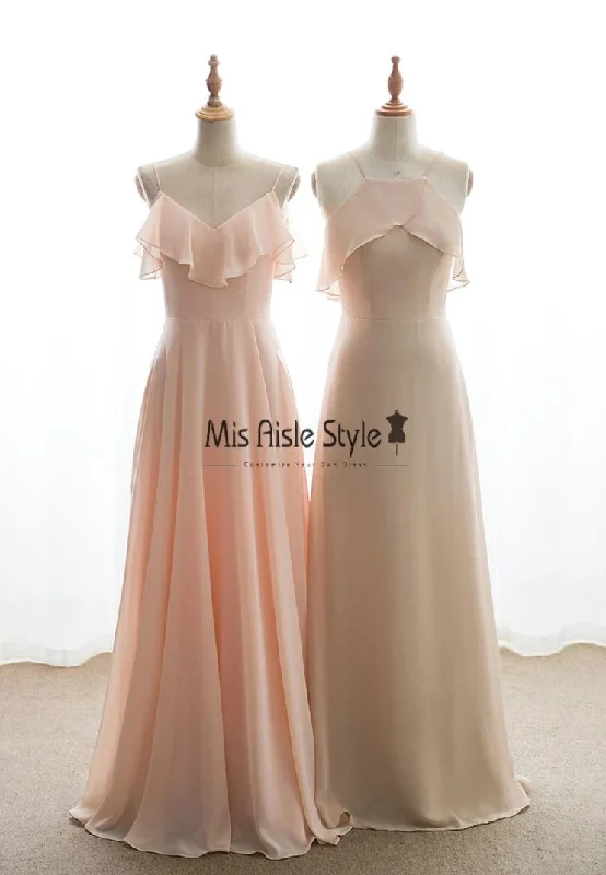 Customer Appreciation Sale casual day dressLong Spaghetti Straps Bridesmaid Dress