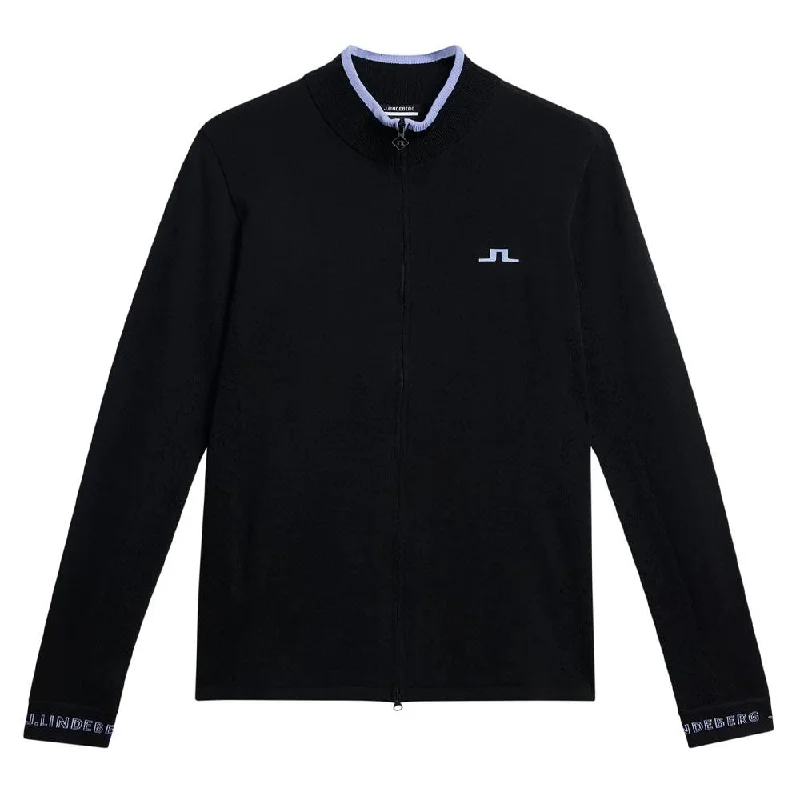 cozy wool-blend coatJ.Lindeberg Almaida Knitted Golf Sweater Black - FW23 Women