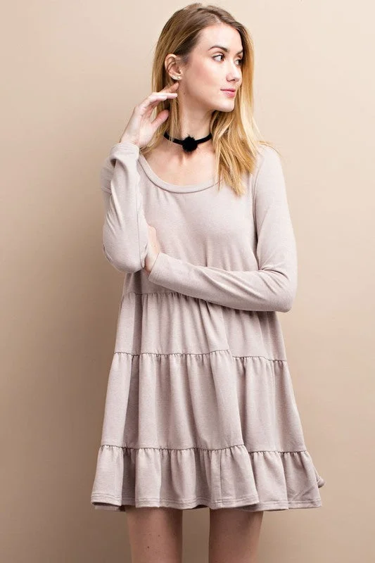 statement dressComfy Long Sleeve Ruffle Dress