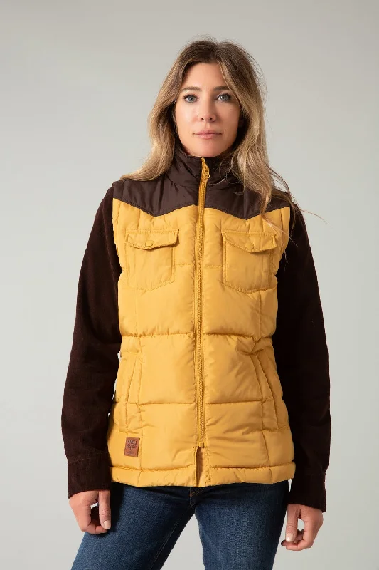 utility coatKimes Ranch Womens Wyldfire Mustard 100% Polyester Softshell Vest