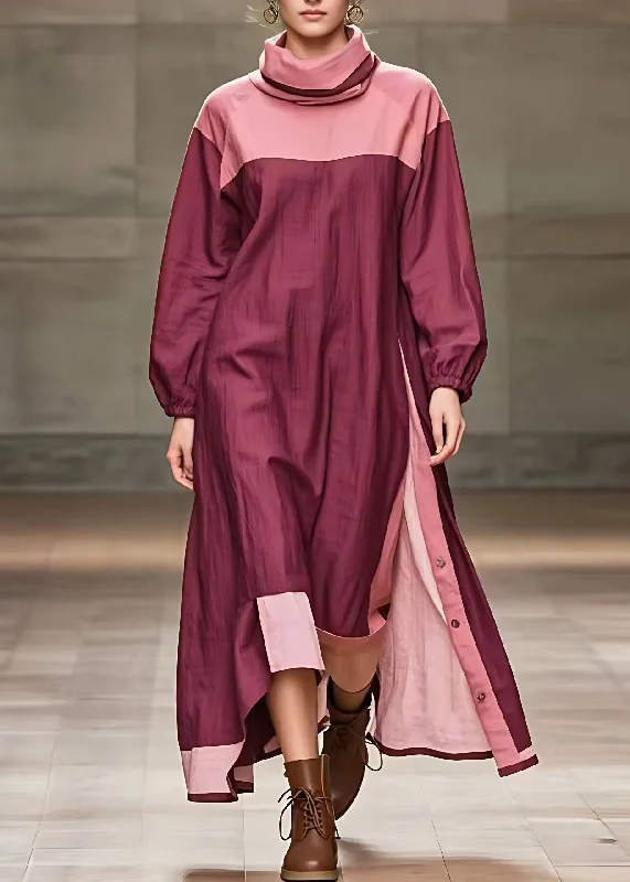 Price Slash elegant evening dressChic Red Side Open Long Dresses Long Sleeve