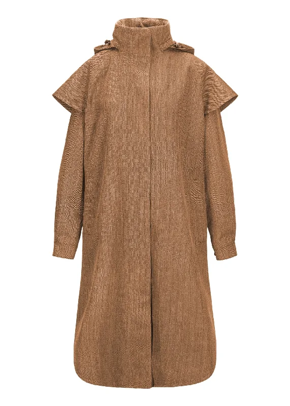 urban casual coatTyfon Coat - Camel Tweed