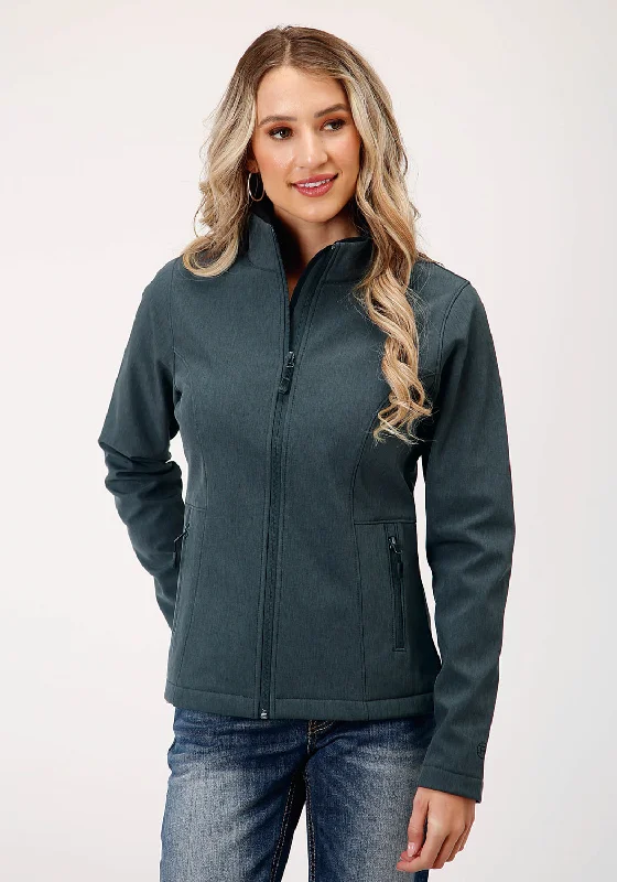 cold weather jacketRoper Womens Zip Grey Polyester Softshell Jacket