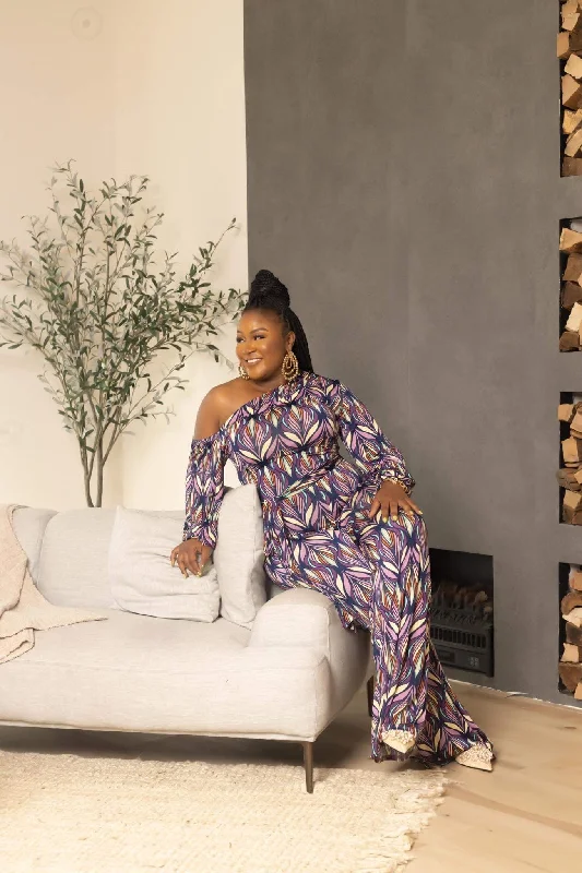 Today’s Special Purple Mist off the shoulder Jumpsuit
