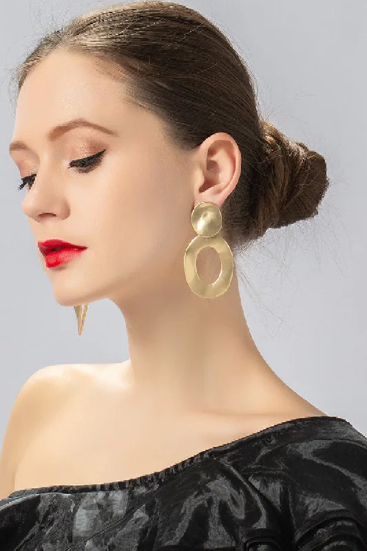 Huge Discounts t-shirt dressExquisite small ear clip Fashion atmosphere high sense earrings 630097734987