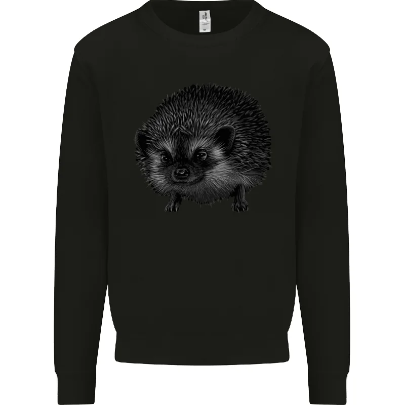 Final Clearance cool workout sweatshirtA Hedgehog Drawing Mens Sweatshirt Jumper