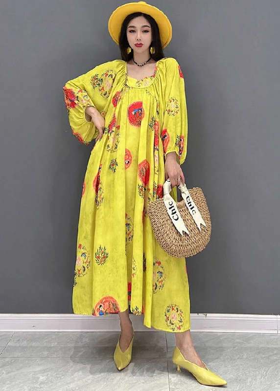 Fantastic Offers trendy bodycon dressVogue Yellow O-Neck Print Chiffon Dresses Long Sleeve Fantastic Offers trendy bodycon dressVogue Yellow O-Neck Print Chiffon Dresses Long Sleeve