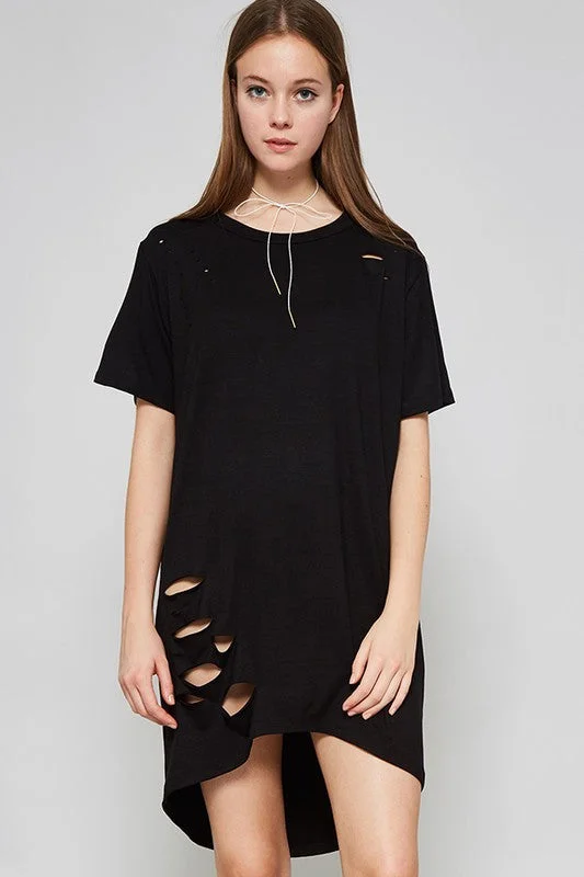 playful dressRaw Cut Hi Low Dress