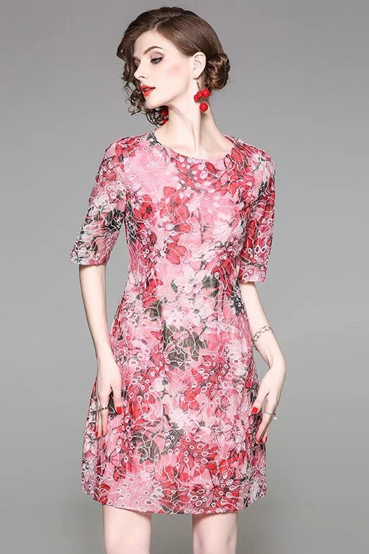 wrap-around dressFloral Midi Dress W/ Cutout Detail