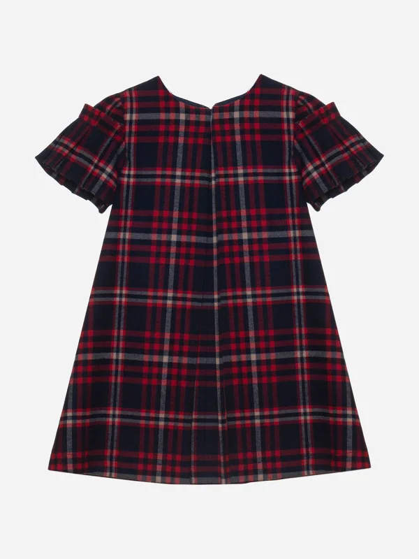 Online Only trendy bodycon dressPatachou Girls Tartan Dress in Navy
