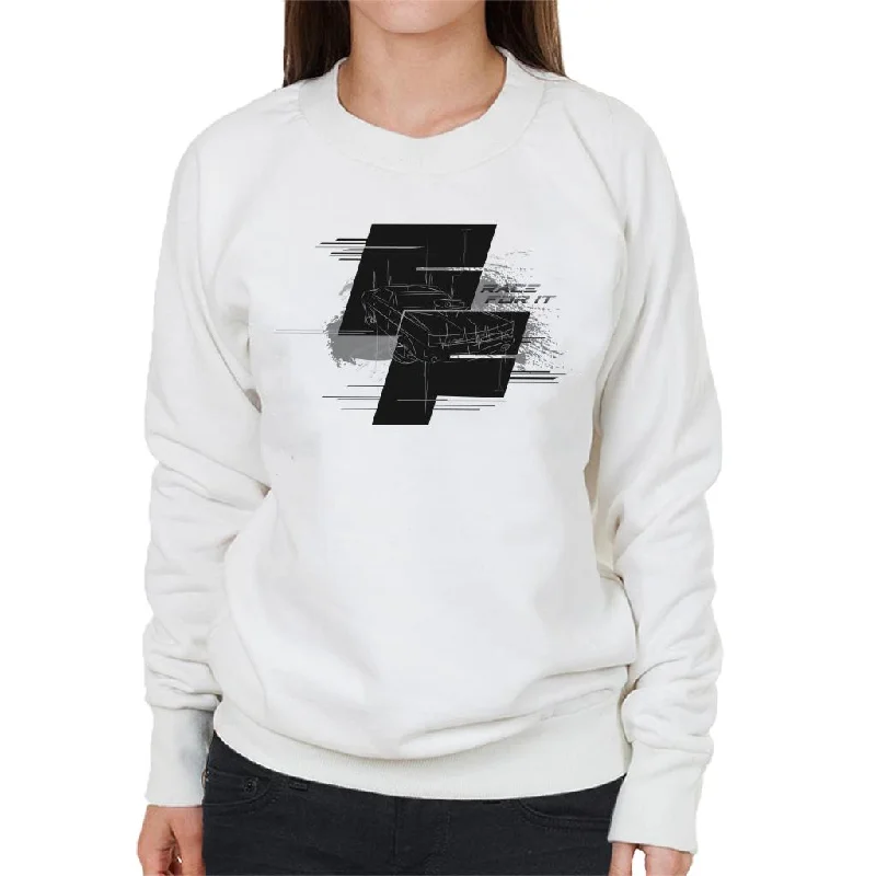 high-end athletic hoodieFast and Furious Dodge Charger Race For It Montage Women's Sweatshirt