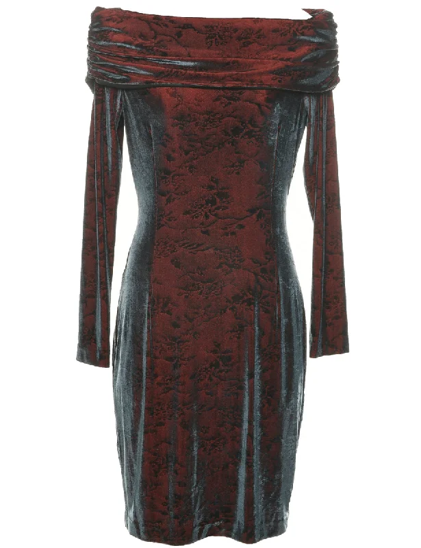 Sale Event wool-blend coatVelvet Evening Dress - M