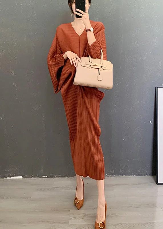 Hurry In comfy dressChocolate V Neck Striped Patchwork Long Dress Long Sleeve