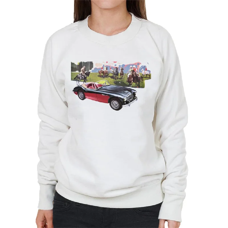 urban activewear hoodieAustin Healey Background Of Sport Horses British Motor Heritage Women's Sweatshirt