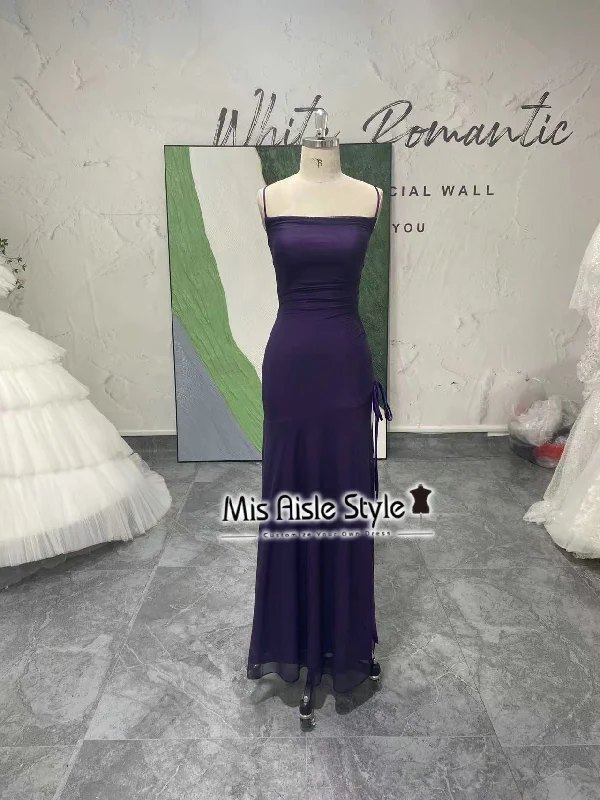 Sneak Peek Sale elegant dressSquare Neckline Vintage Purple Prom Dress