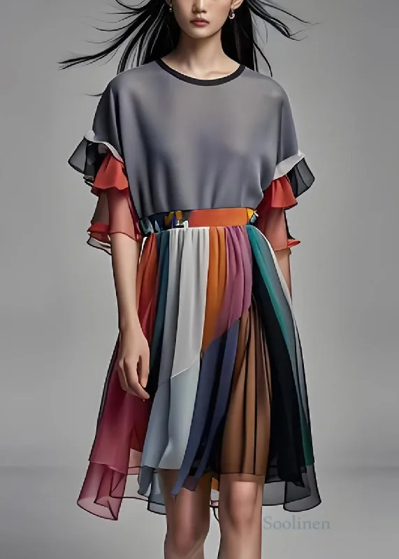 Blowout Deals floral wrap dressStyle Colorblock O Neck Patchwork Chiffon Dresses Summer Blowout Deals floral wrap dressStyle Colorblock O Neck Patchwork Chiffon Dresses Summer