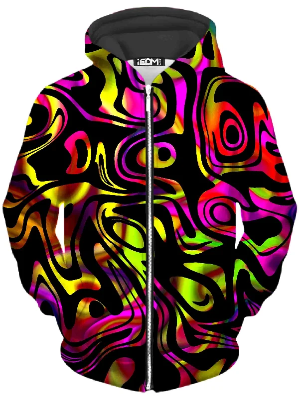 warm pullover hoodieColor Evolution Unisex Zip-Up Hoodie