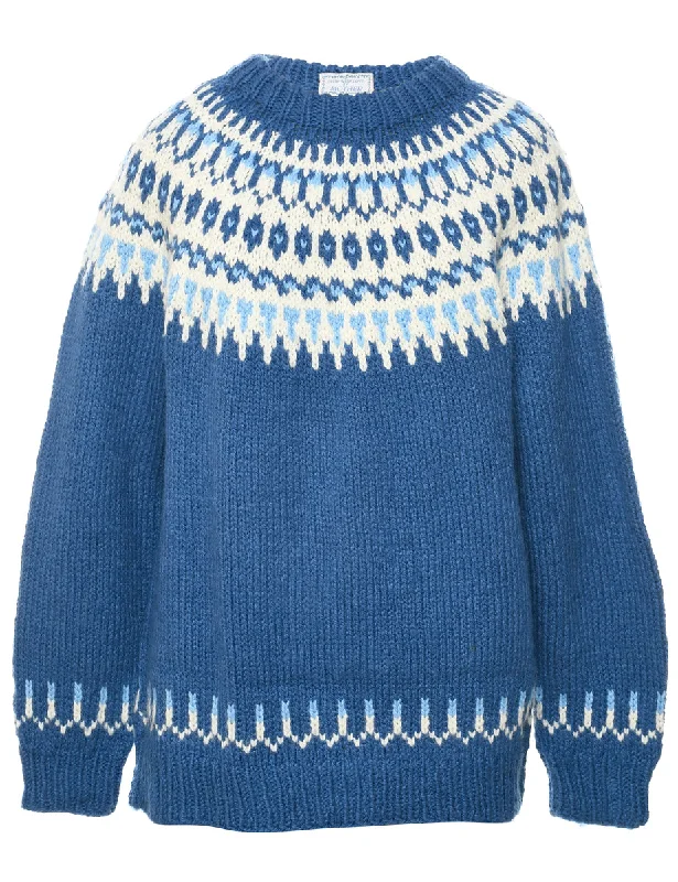 Now or Never relaxed fit coatNordic Blue Jumper - XL