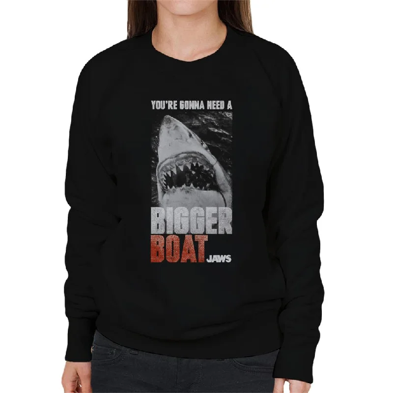 performance workout sweatshirtJaws Bigger Boat Cinematic Scene Women's Sweatshirt