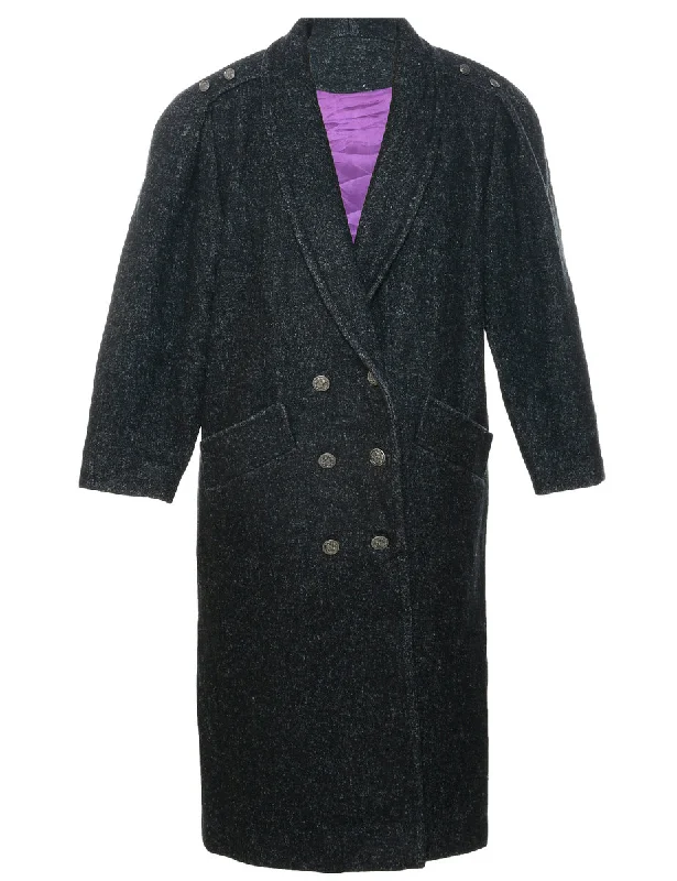 Price Reduction slim fit coatBlack Wool Coat - M