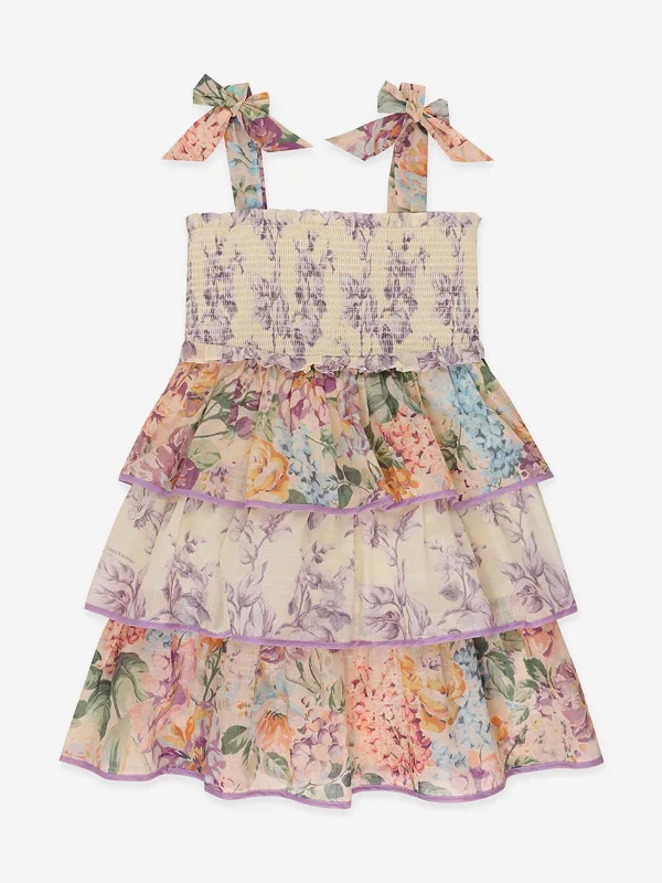 Online Specials shift dressZimmermann Girls Halliday Tiered Dress ub Multicolour