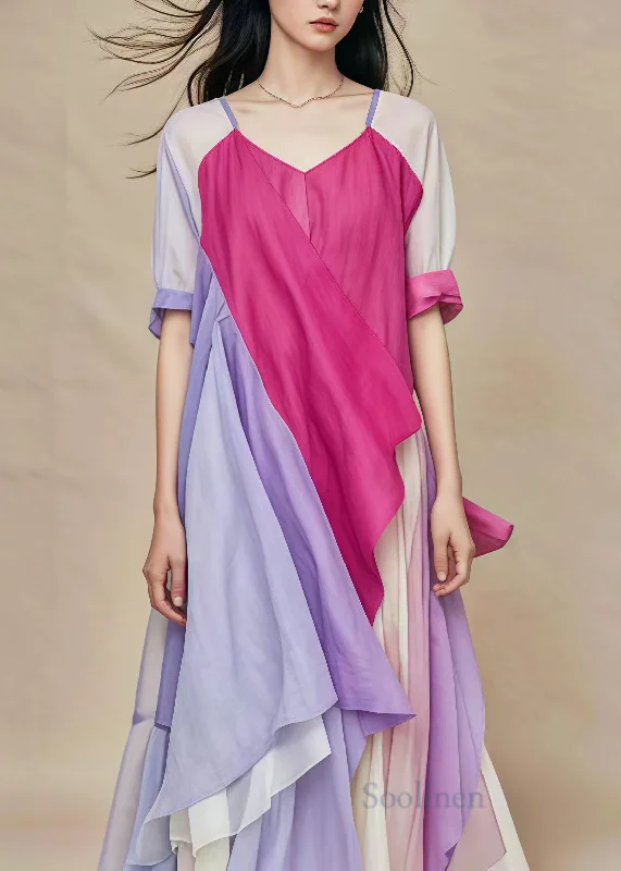 Must-Have Deals chic slip dressUnique Rose Asymmetrical Patchwork Cotton Maxi Dresses Summer Must-Have Deals chic slip dressUnique Rose Asymmetrical Patchwork Cotton Maxi Dresses Summer