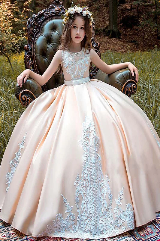 Deal Frenzy trendy mini dressBall-Gown Scoop Neck Sleeveless Satin Court Train Flower Girl Dresses 607388729160 Deal Frenzy trendy mini dressBall-Gown Scoop Neck Sleeveless Satin Court Train Flower Girl Dresses 607388729160