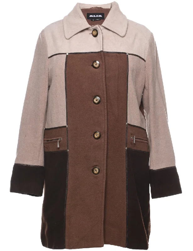 Instant Discount sleek and warm coatSingle Breasted Wool Coat - L