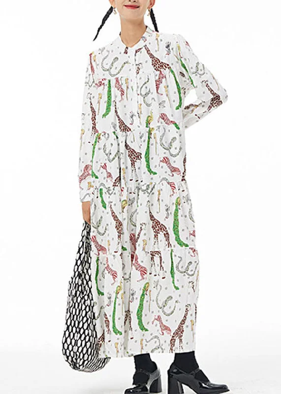 Crazy Deals textured dressWhite Print Patchwork Cotton Shirts Dress Stand Collar Wrinkled Spring Crazy Deals textured dressWhite Print Patchwork Cotton Shirts Dress Stand Collar Wrinkled Spring