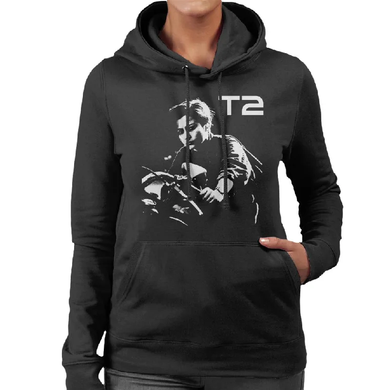 zip-up hoodie for gymTerminator 2 Judgement Day John Connor Bike Women's Hooded Sweatshirt