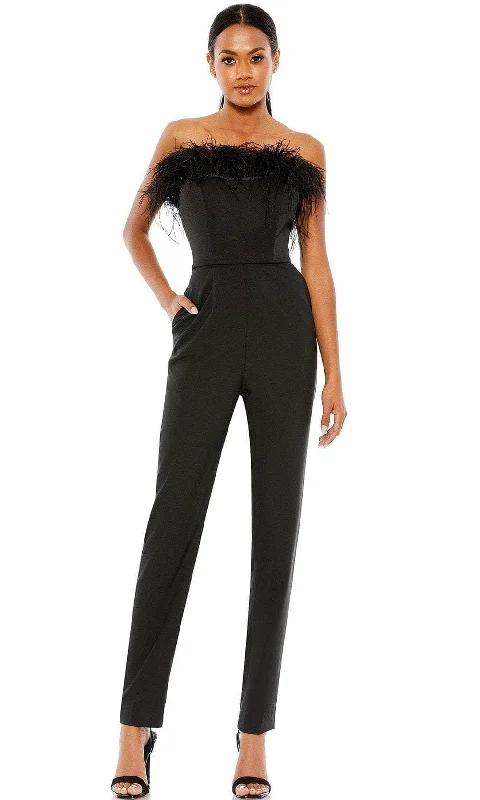 Special Offer Ieena Duggal 68146 - Feathered Strapless Jumpsuit