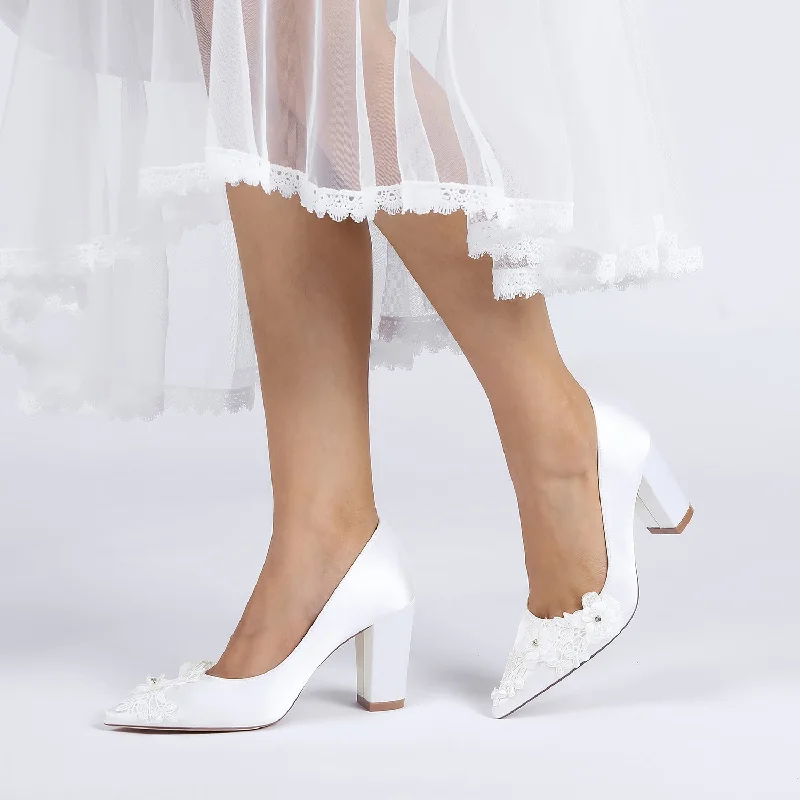 Unmissable Offer layered dressChunky Heel 8.5cm Silk-Like Shoes CK0486