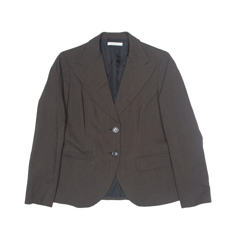 Savings Galore fashionable outerwearMARELLA Blazer Jacket Brown Wool 90s Chevron Womens UK 12 Savings Galore fashionable outerwearMARELLA Blazer Jacket Brown Wool 90s Chevron Womens UK 12