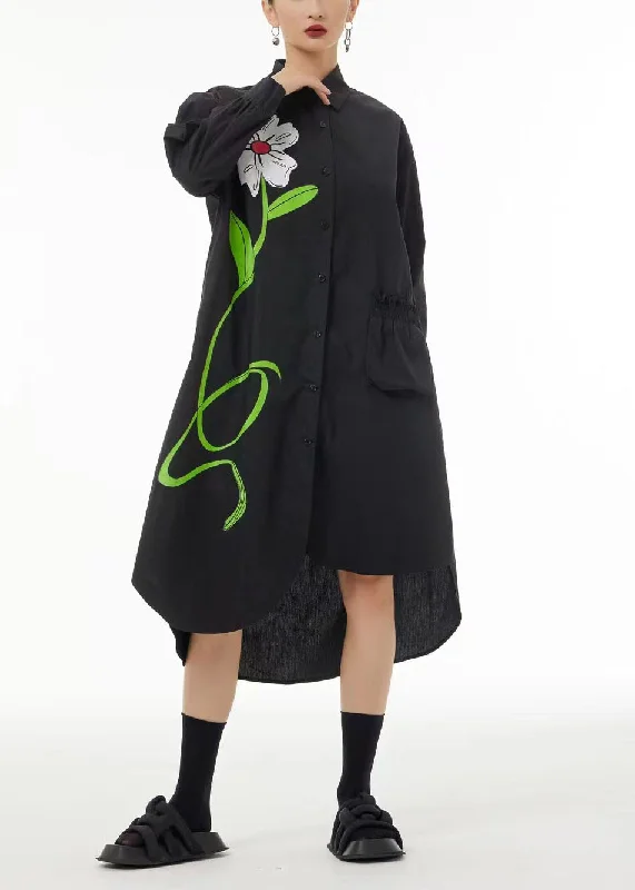 Mega Sale fitted cocktail dressStylish Black Asymmetrical Floral Pocket Cotton Vacation Dresses Spring Mega Sale fitted cocktail dressStylish Black Asymmetrical Floral Pocket Cotton Vacation Dresses Spring