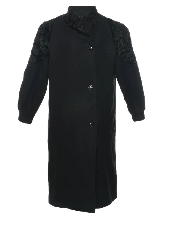 Inventory Reduction slim fit coatBlack Wool Coat - L