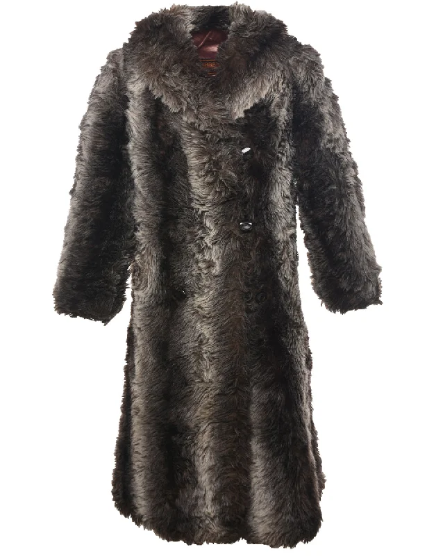 Mega Sale vintage coatDouble Breasted Faux Fur Coat - M