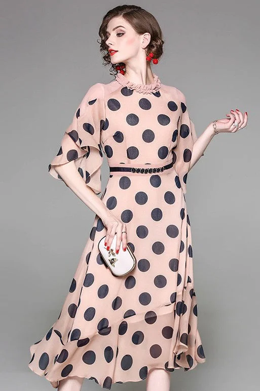 casual summer dressPolka Dot Chiffon Dress