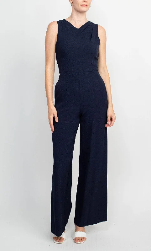 Limited Availability Donna Ricco DR51433 - Sleeveless V-Neck Jumpsuit