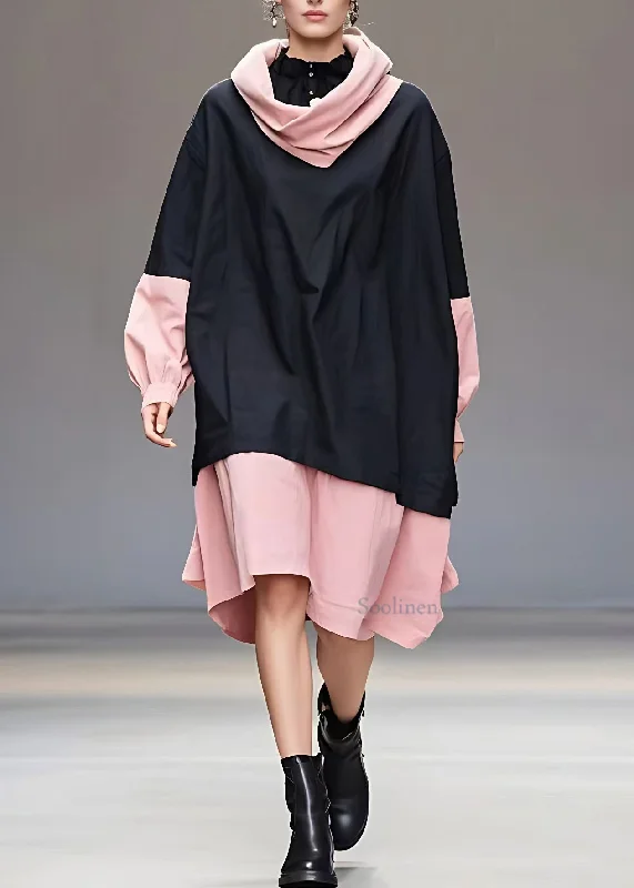 Don't Wait fitted bodycon dressLoose Black Turtleneck Patchwork Party Maxi Dress Long Sleeve Don't Wait fitted bodycon dressLoose Black Turtleneck Patchwork Party Maxi Dress Long Sleeve