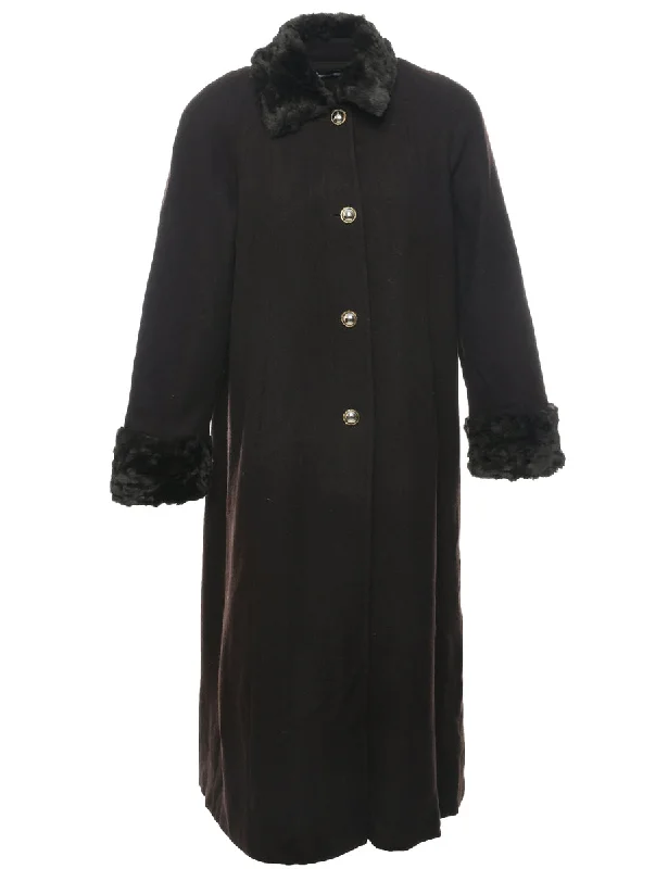 Special Buy oversized puffer coatDark Brown Wool Coat - L