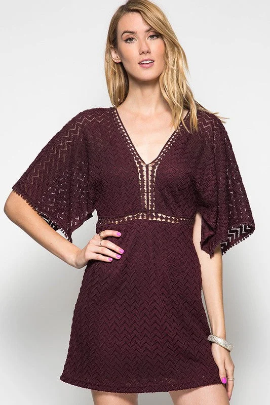 cocktail dressHalf Open Sleeve Lace Dress